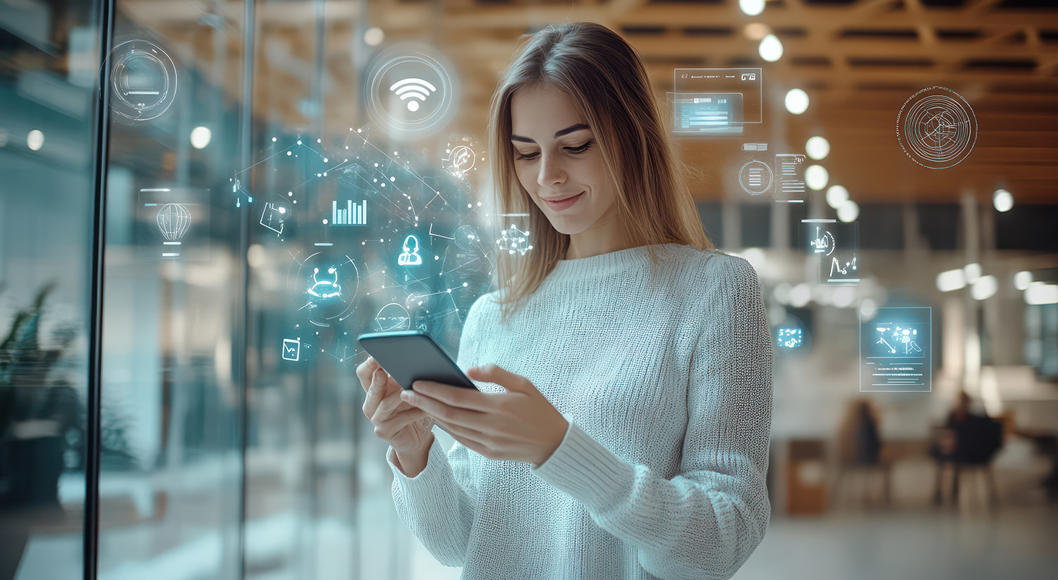 Junge Leute schauen gemeinsam auf ein iPad